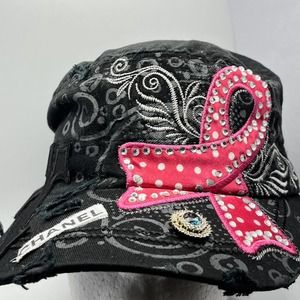 Black pink y2k hat